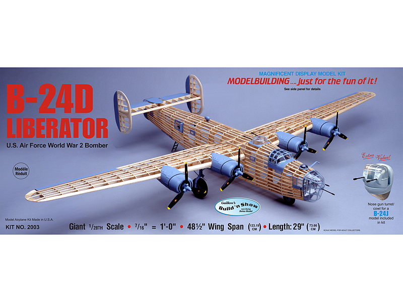 Guillows B-24D Liberator houten vliegtuig - 2003