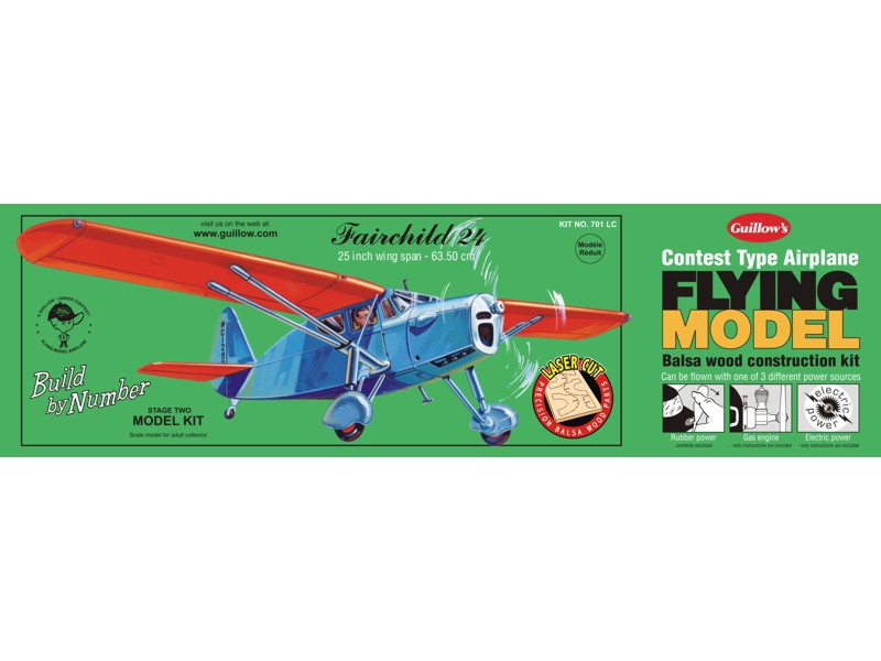 Guillows Fairchild 24 houten vliegtuig - 701LC