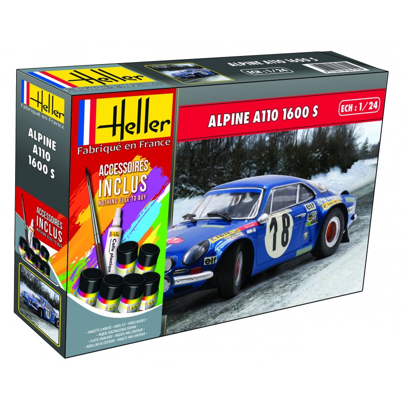 Heller Alpine A110 (1600) in 1:24 bouwpakket compleet met lijm en verf