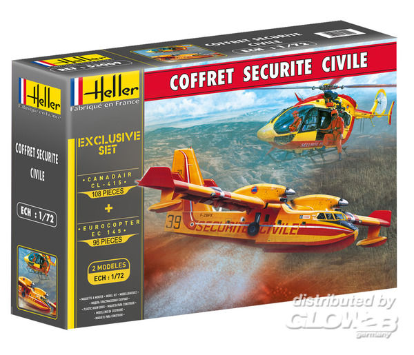 Heller Coffret Securite Civile 2 Modellen - 1:72 bouwpakket