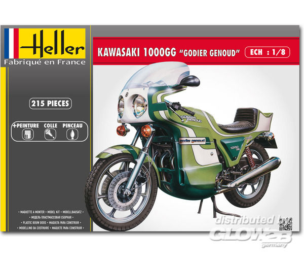 Heller Kawasaki 1000GG Godier Genoud - 1:8 bouwpakket
