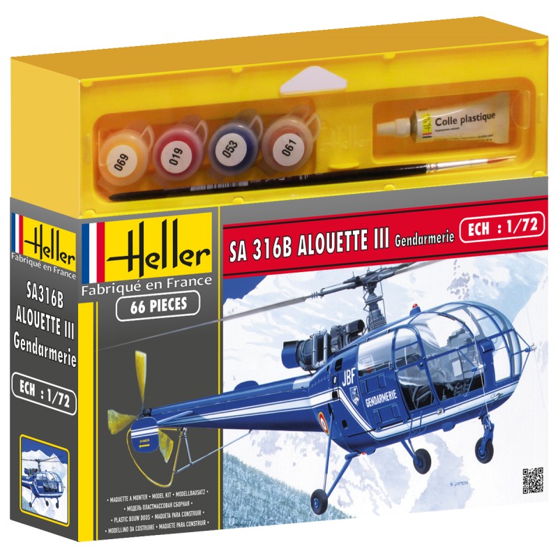 Heller SA 316B Alouette III Gendarmerie - 1:72 bouwpakket
