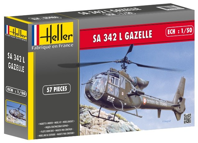 Heller SA 342 L Gazelle -  1:50 bouwpakket