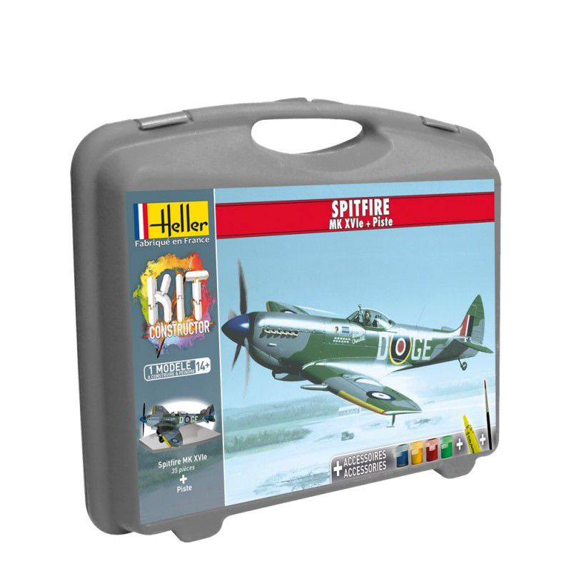 Heller Spitfire MK XVIe + Piste - 1:72 bouwpakket in cadeauverpakking
