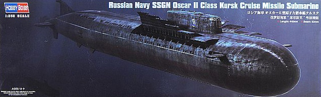 Hobby Boss Russian Navy SSGN Oscar II Kursk Submarine - 1:350 Bouwpakket