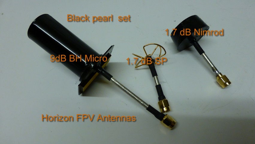 Horizon FPV Black Pearl antenne set RP-SMA & SMA