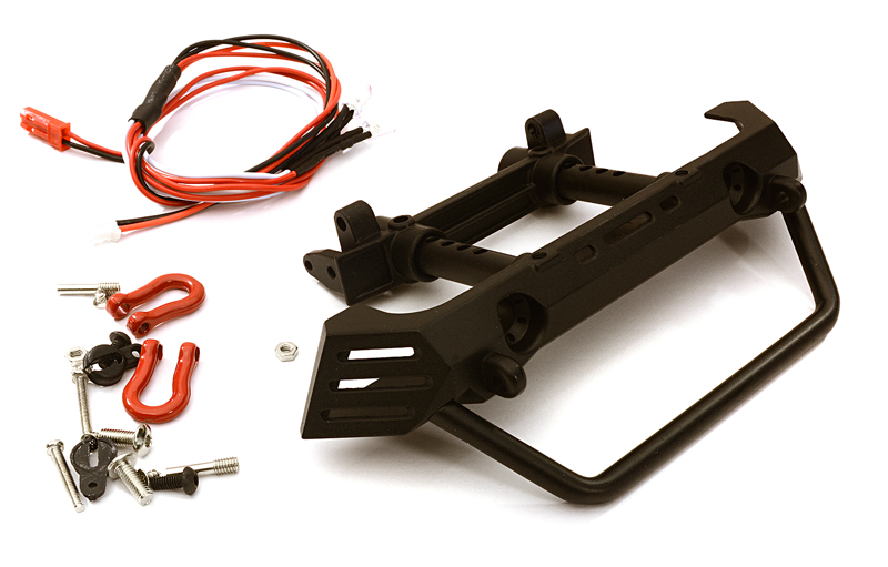 Integy Realistic Front Metal Bumper for Axial SCX10 II & Traxxas TRX-4 with 40mm Mount