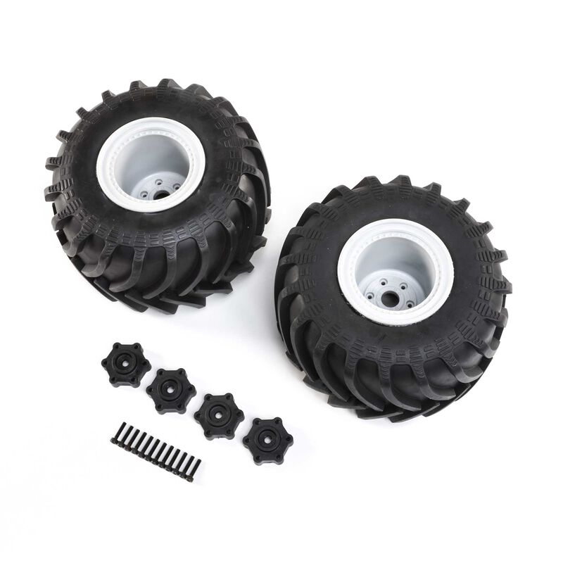 LOSI Mounted Monster Truck Tires, Left/Right: LMT - LOS43034
