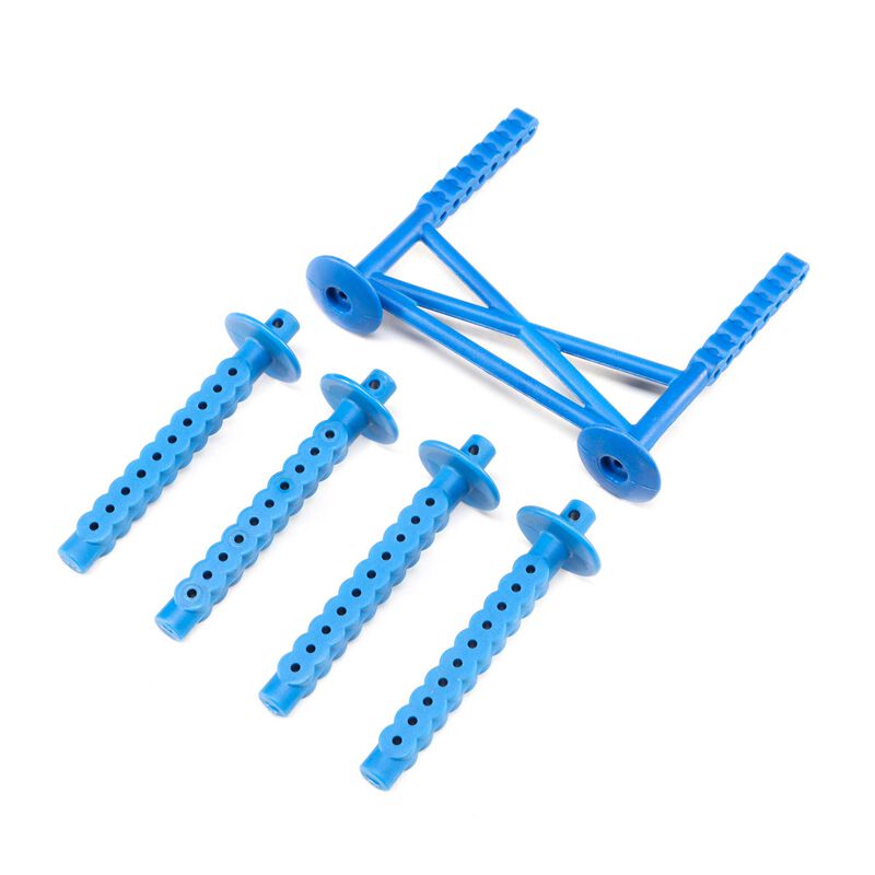 LOSI Rear Body Support and Body Posts, Blue: LMT - LOS241051
