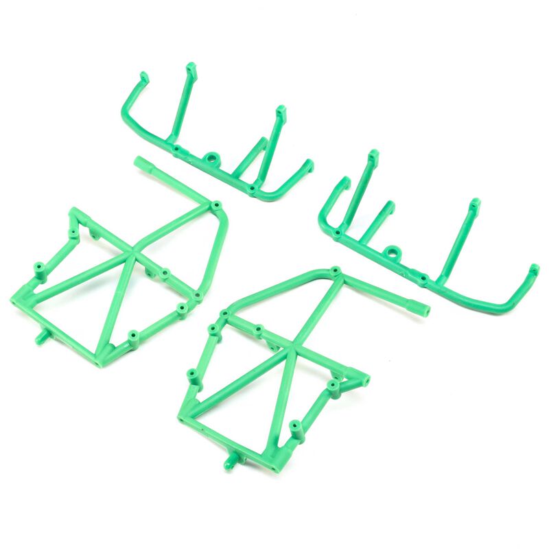 LOSI Side Cage and Lower Bar, Green: LMT - LOS241039
