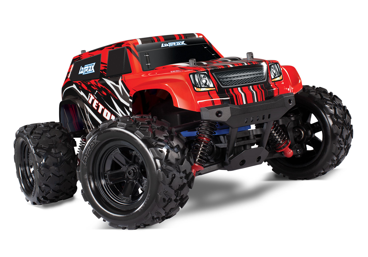 LaTrax Teton 1/18 4WD Monster Truck Brushed RTR 2.4Ghz Rood (versie 2020) - inclusief Power Pack