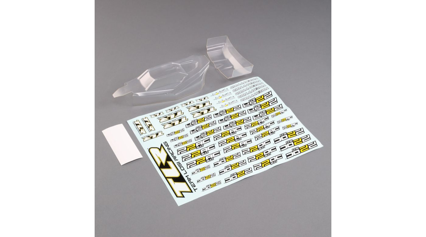 Losi Lightweight Body & Wing, Clear: 22 5.0 - TLR230012