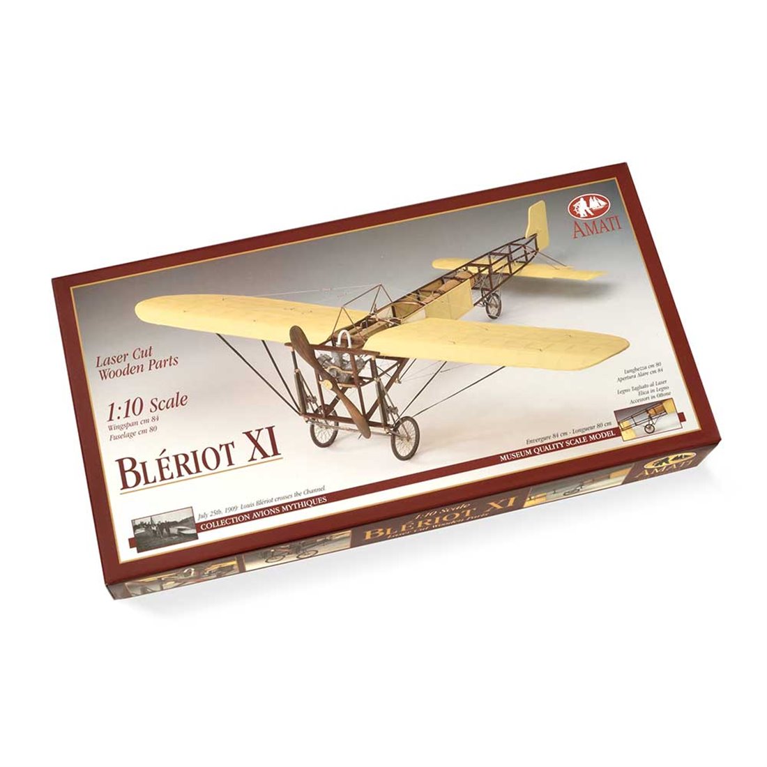 Amati BLÉRIOT XI 1/10 houten vliegtuig bouwpakket