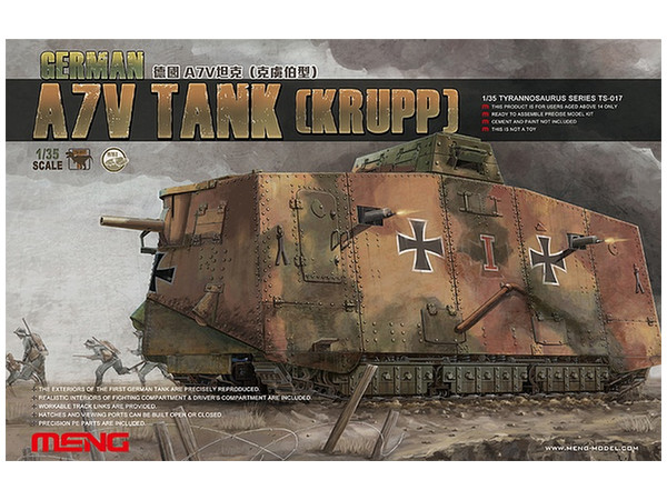 Meng German A7V Tank Krupp - 1:35 bouwpakket