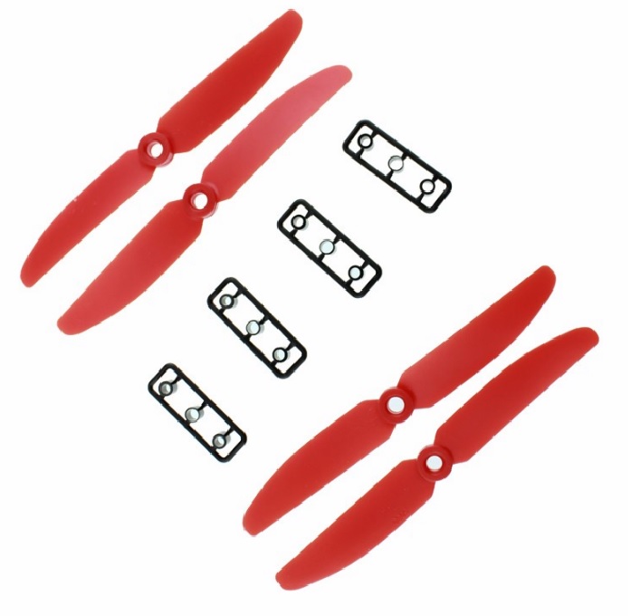 Mini quadcopter propellers 5030 2xCW 2xCCW - Rood