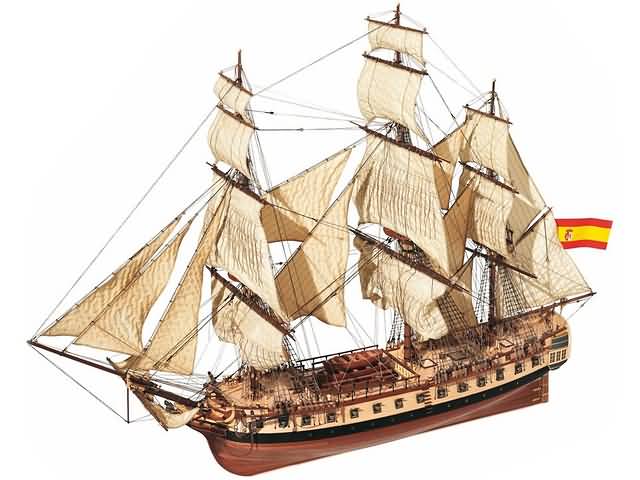 OcCre Fragata Diana houten scheepsmodel 1:85