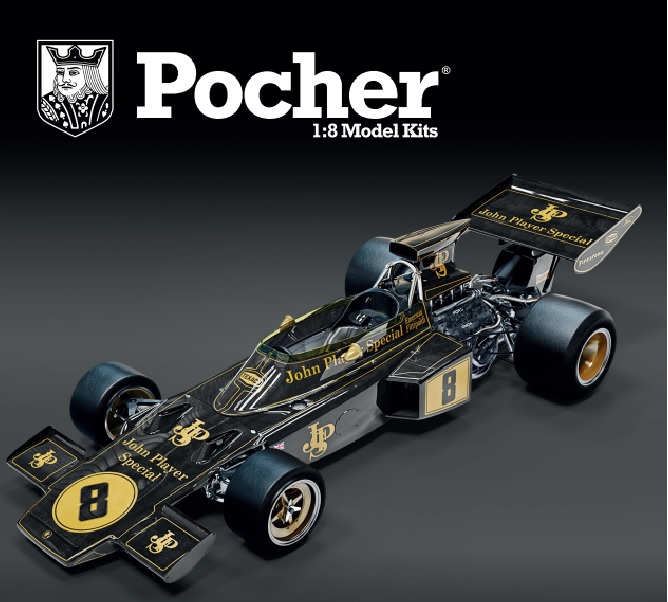 Pocher Lotus 72D-1972 British GP 1/8 bouwpakket (laatste 34 van de 70 daarna 729,95!!)