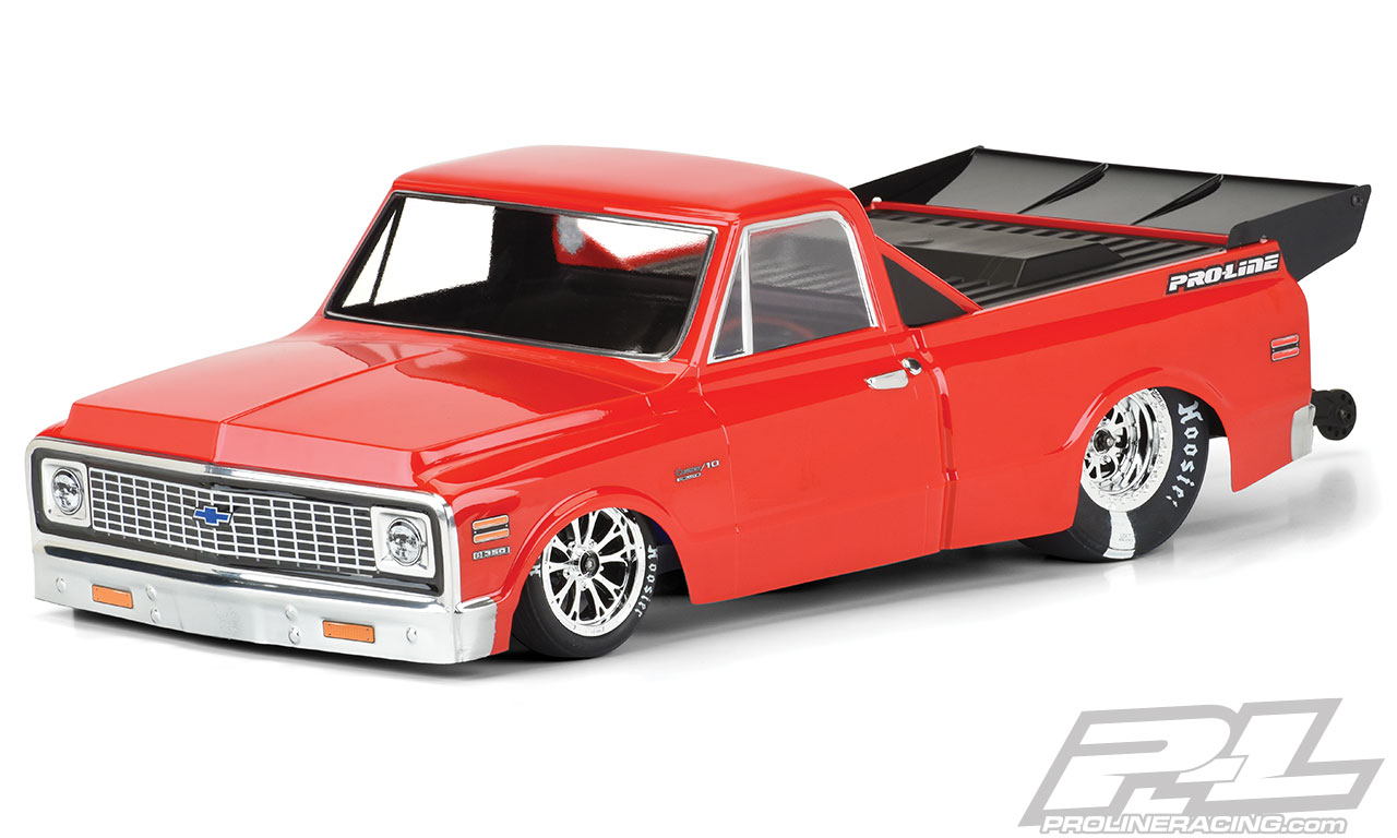 Proline 1972 Chevy C-10 Clear Body for Slash 2wd Drag Car & AE DR10 (with trimming)