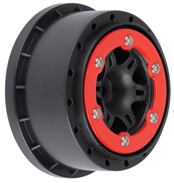 Proline Split Six 2.2/3.0 Red/Black Bead-Loc Wheels