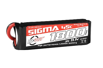RC Plus LiPo Batterypack Sigma 45C-90C 1800 mAh 3S1P 11.1V - XT-60 stekker
