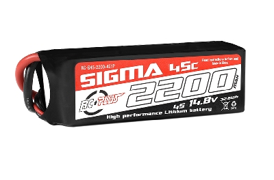 RC Plus LiPo Batterypack Sigma 45C-90C 2200 mAh 4S1P 14.8V - XT-60 stekker