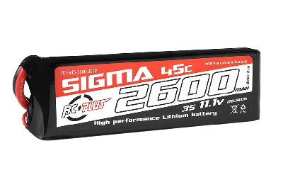 RC Plus LiPo Batterypack Sigma 45C-90C 2600 mAh 3S1P 11.1V - XT-60 stekker