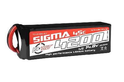 RC Plus LiPo Batterypack Sigma 45C-90C 4200 mAh 4S1P 14.8V - XT-60 stekker