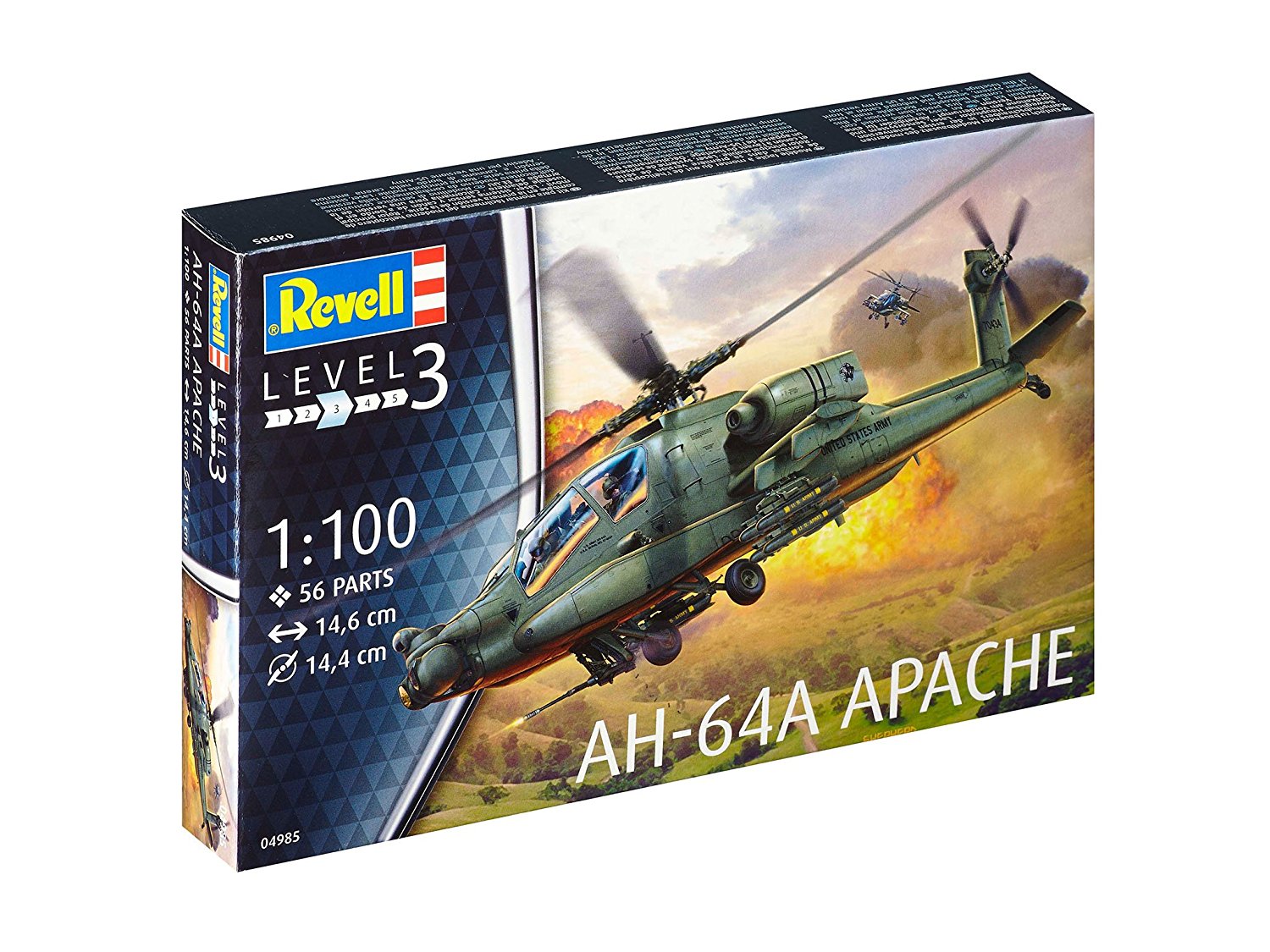 Revell AH-64A Apache in 1:100 bouwpakket