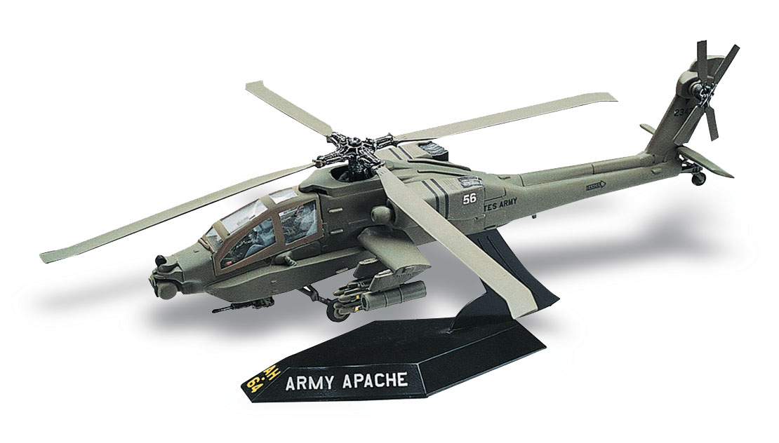 Revell AH-64 Apache Helicopter in 1:72 bouwpakket snap tite
