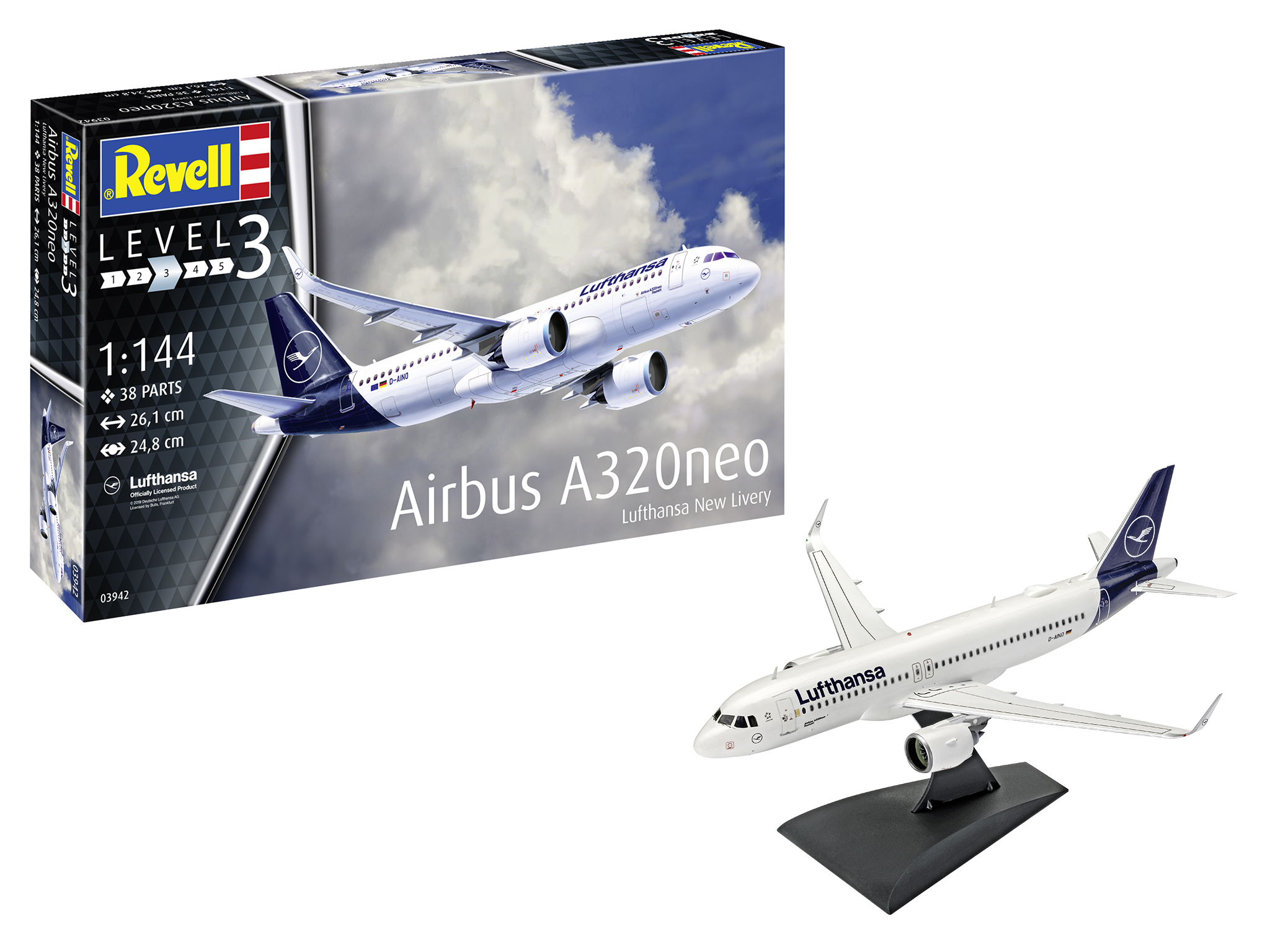 Revell Airbus A320 Neo Lufthansa "New Livery" in 1:144 bouwpakket