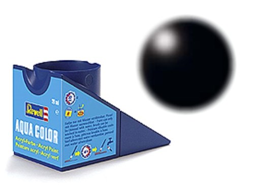 Revell Aqua Color Zwart Zijdemat 18 ml - 36302