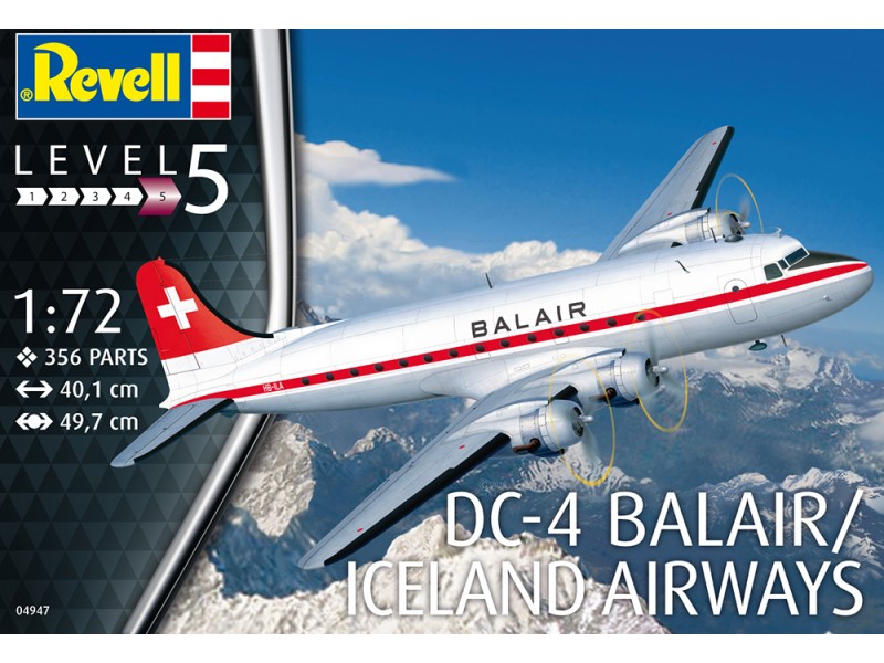 Revell DC-4 Balair Iceland Airways in 1:72 bouwpakket
