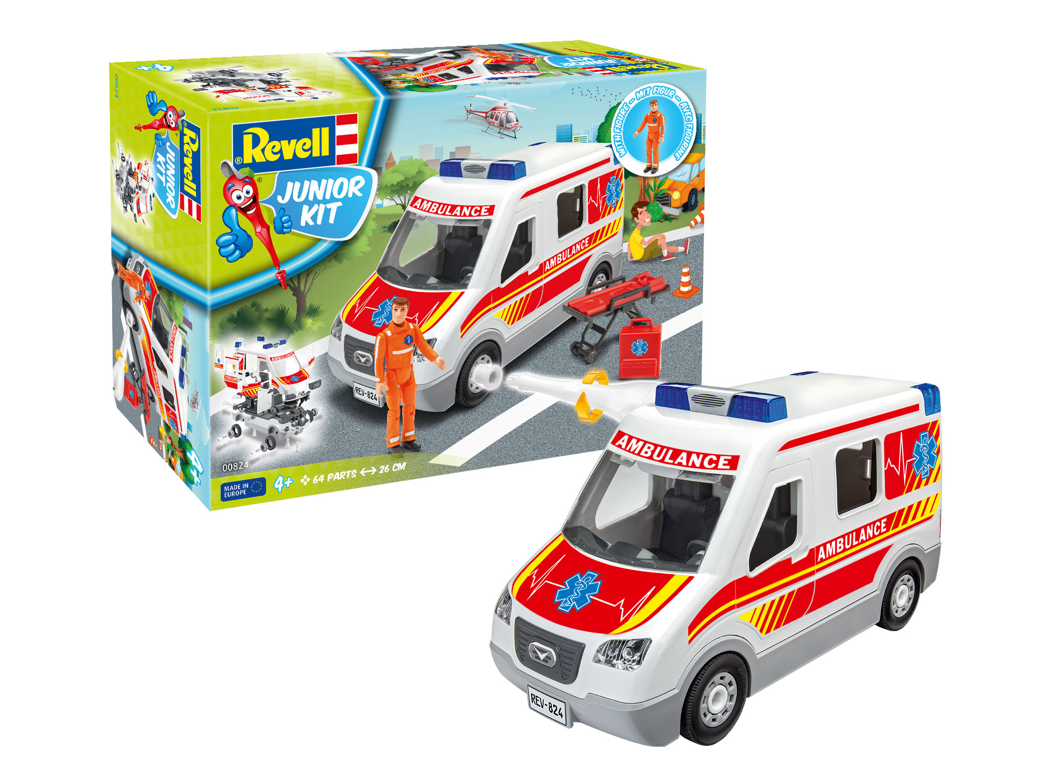 Revell Junior Kit Ambulance with figure in 1:20 bouwpakket