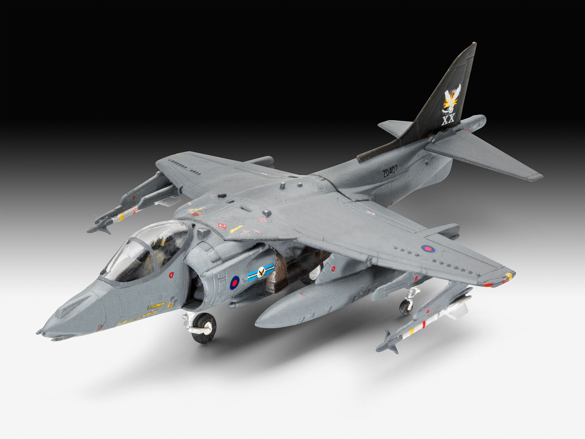 Revell Model Set Bae Harrier GR.7 1:144 bouwpakket met lijm en verf