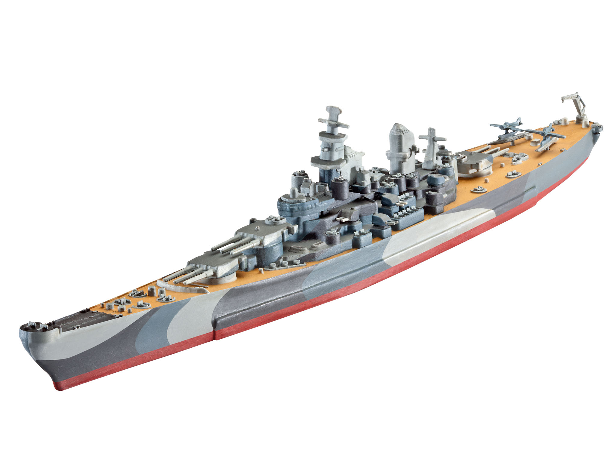 Revell Model Set Battleship U.S.S. Missouri(WWII) in 1:1120 bouwpakket met lijm en verf
