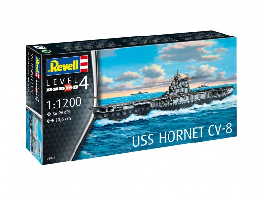 Revell Model Set USS Hornet 1:1200 bouwpakket met lijm en verf