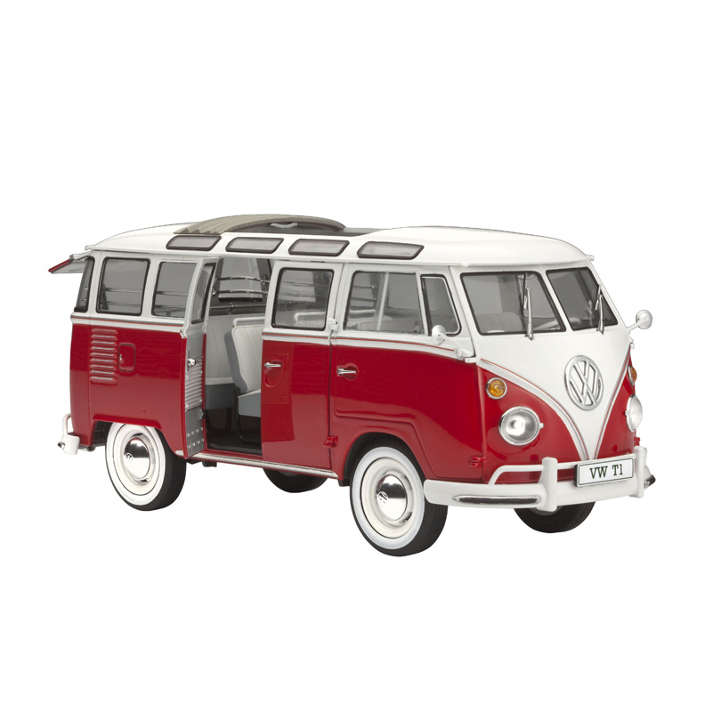 Revell Model Set VW T1 Samba Bus in 1:24 bouwpakket met lijm en verf