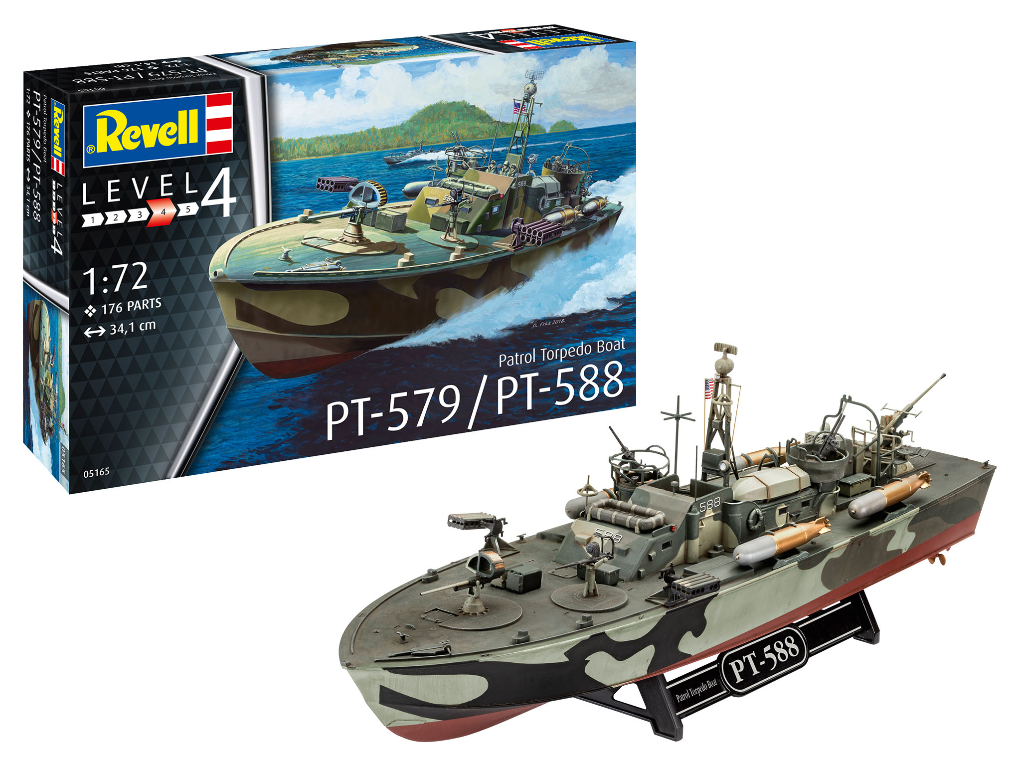 Revell Patrol Torpedo Boat PT-588/PT-57 in 1:72 bouwpakket