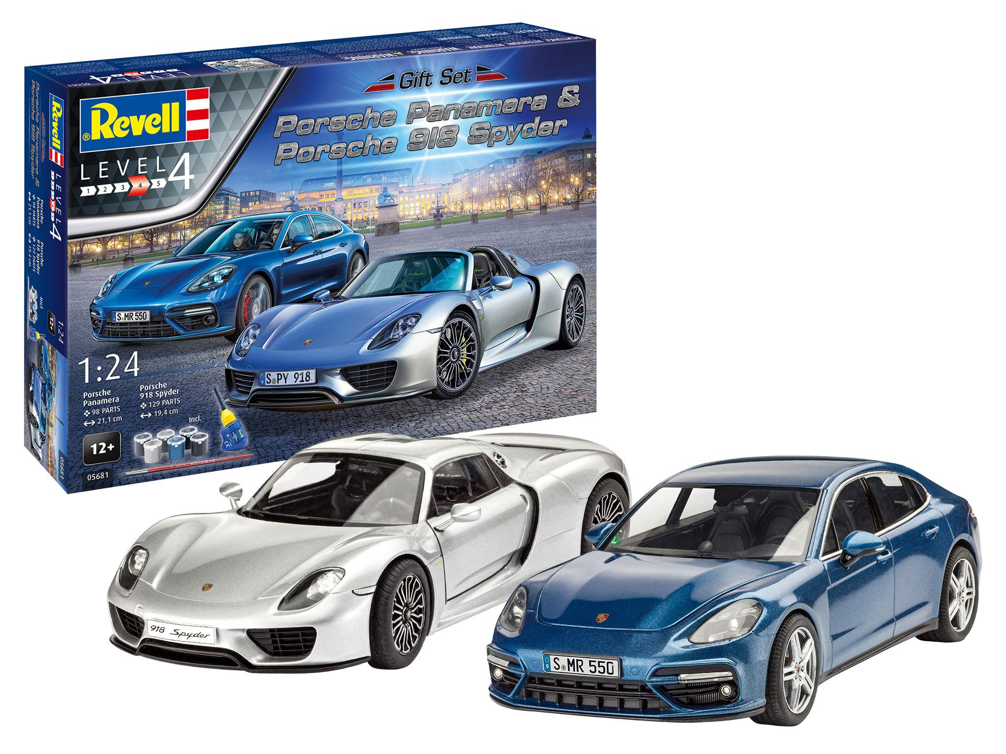 Vanaf daar Advertentie gebaar Revell Porsche Set in 1:24 bouwpakket met lijm en verf · Toemen Modelsport