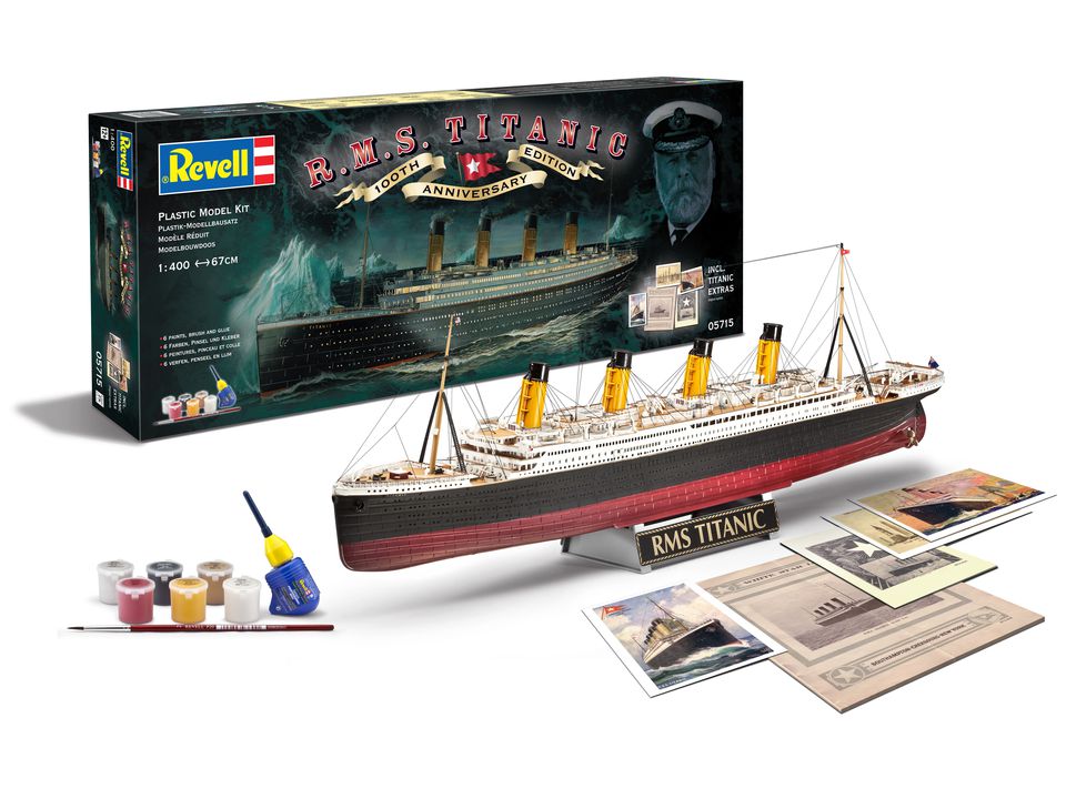 Revell R.M.S. Titanic - 100th Anniversary Edition in 1:400 bouwpakket met lijm en verf