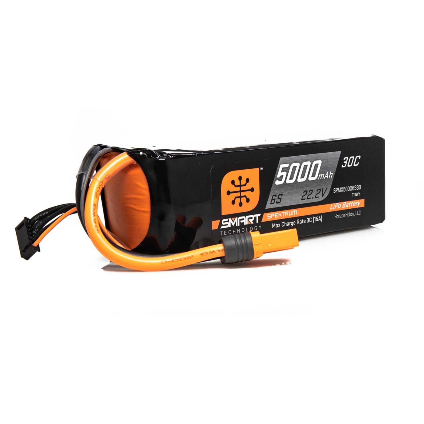 Spektrum 22.2V 5000mAh 6S 30C Smart LiPo Battery, IC5 - SPMX50006S30