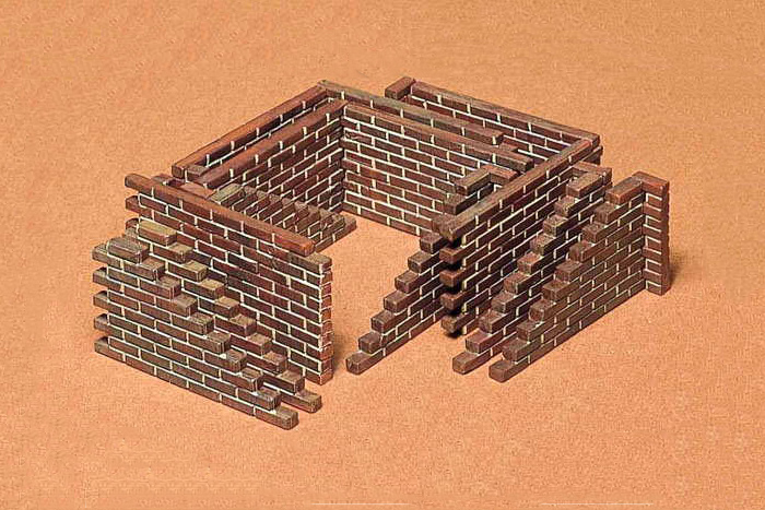 Tamiya Brick Wall Set Kit - 1:35 bouwpakket