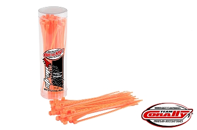 Team Corally - Cable Tie Raps - Orange - 2.5x100mm - 50 Pcs