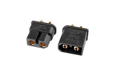 Team Corally - TC PRO Connector 3.5mm - Gold Plated Connectors - Reverse polarity protection - Male + Female - 1 pair