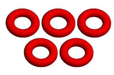 Team Corally O-Ring - Silicone - 4x8mm - 5 pcs - C-00180-188