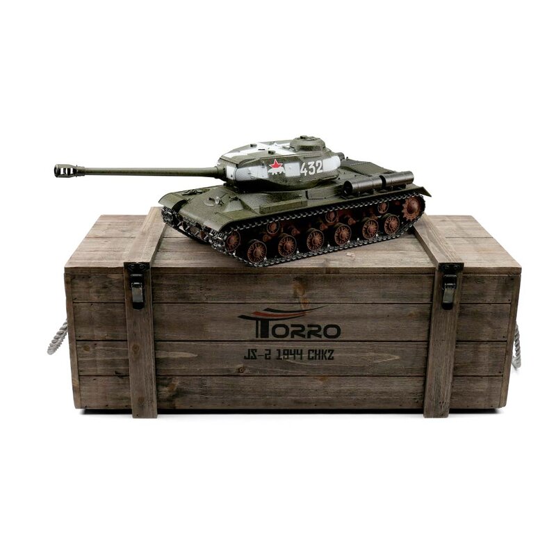 Torro Pro-Edition RC Tank 1/16 IS-2 1944 2.4Ghz geleverd in luxe houten krat