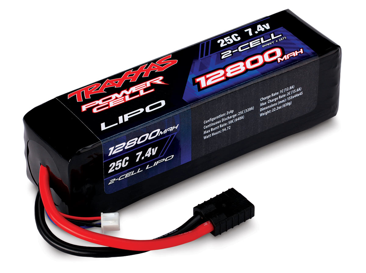 Traxxas 12800 mAh 7.4V 2-Cell 25C LiPo Battery - TRX2875