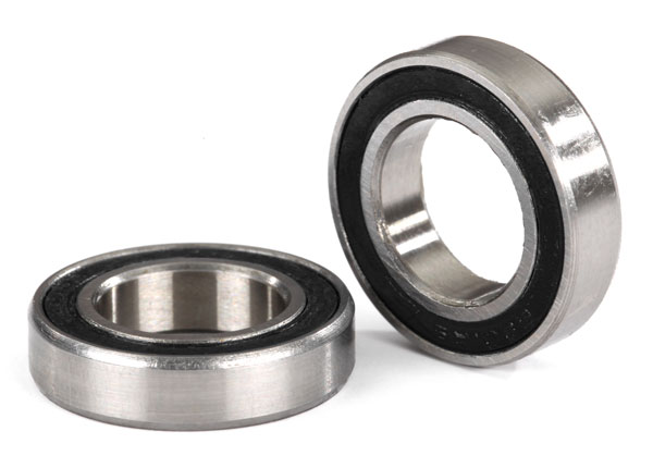 Traxxas Ball bearings, black rubber sealed (12x21x5mm) (2) - TRX5101A