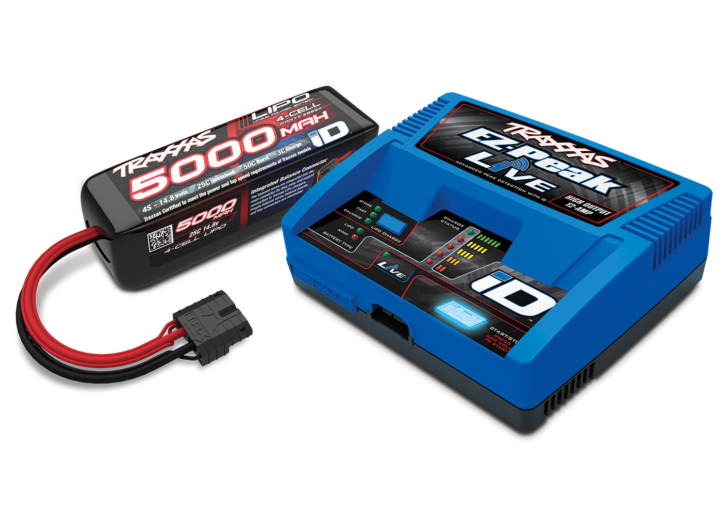 Traxxas Battery/charger completer pack (includes 2971 iD charger (1), 2888X 5000mAh 14.8V 4-cell 25C LiPo battery (1)) - TRX2996