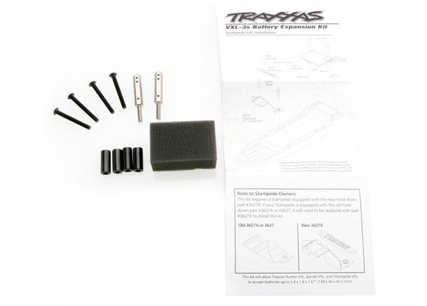 Traxxas Battery expansion kit (allows for installation of taller multi-cell battery packs) - TRX3725X